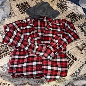 AEROPOSTALE FLANNEL W HOOD